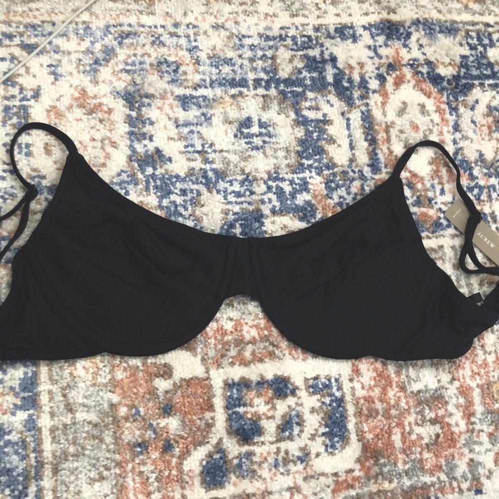 J.Crew NWT black bikini top